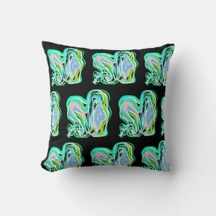 Coussin Abstrait d'Art Graphique Minimaliste Joyeu