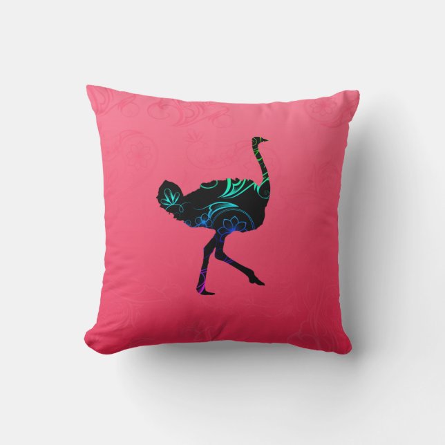 Coussin Abstrait d'autruche (Recto)