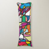 Coussin abstrait de corps de griffonnage de (devant Vertical)