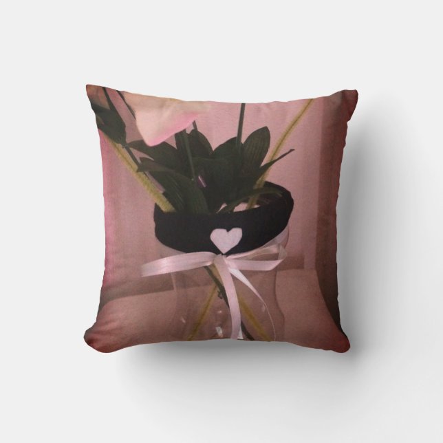 Coussin Abstrait de fleurs embellisées (Recto)