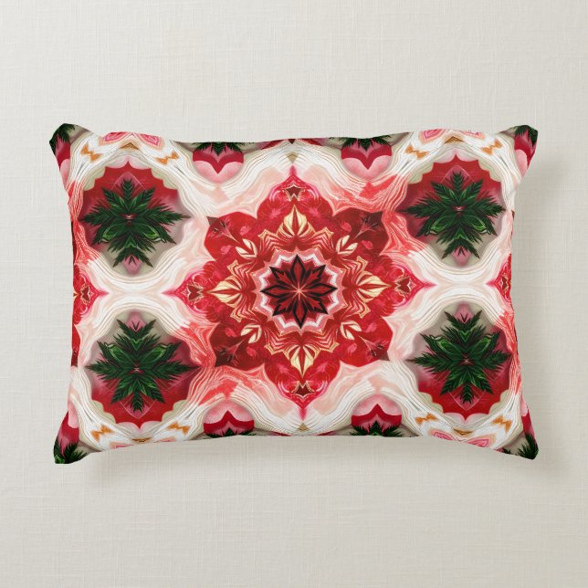 Coussin abstrait de fréquence de cadeaux de Noël (Devant)