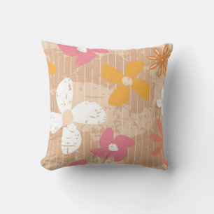 Coussin Abstrait de mur de fleurs