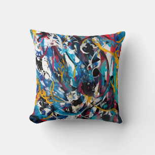 Coussin Abstrait éclat de peinture
