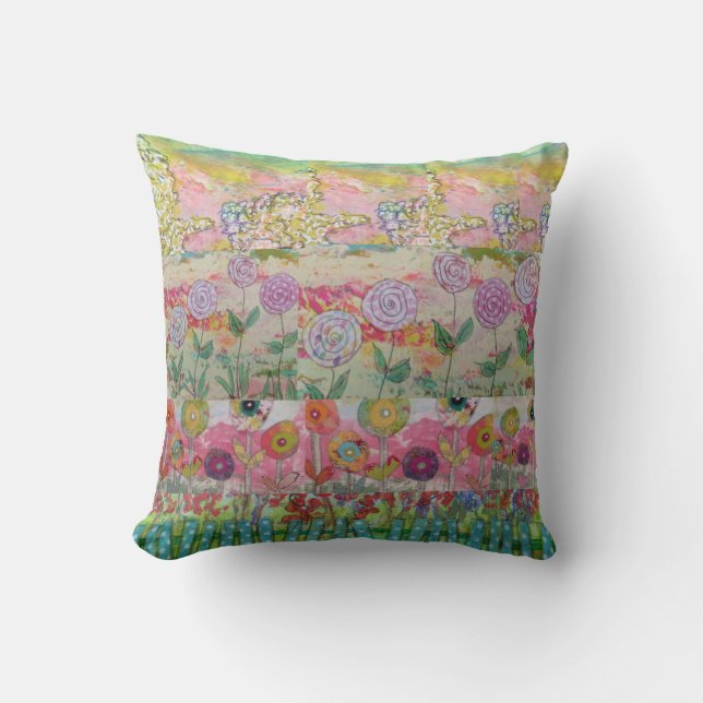 Coussin Abstrait Floral  (Recto)