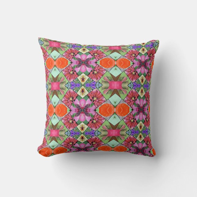 Coussin abstrait floral (Recto)