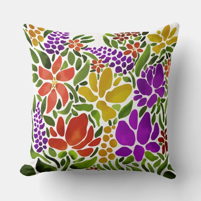 Coussin Abstrait floral (Recto)