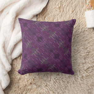 Coussin Abstrait Floral Pourpre