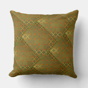 Coussin Abstrait Géométrique Vert Et Bleu