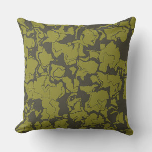 Coussin Abstrait gris et vert