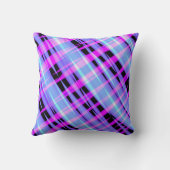 Coussin Abstrait Icy rose chaud bleu et noir (Verso)