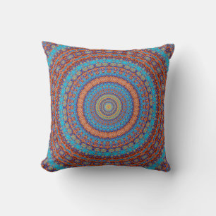 Coussin Abstrait mandala ronde sans couture motif kaleidos