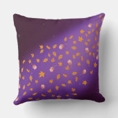 Coussin Abstrait mauve lune feuilles d'automne rose (Verso)