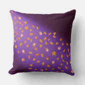 Coussin Abstrait mauve lune feuilles d'automne rose (Recto)