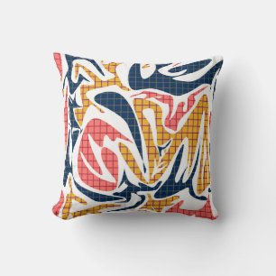 Coussin Abstrait memphis école moderne motif avec