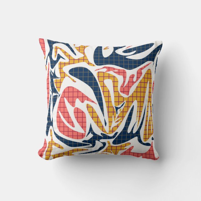 Coussin Abstrait memphis école moderne motif avec (Recto)