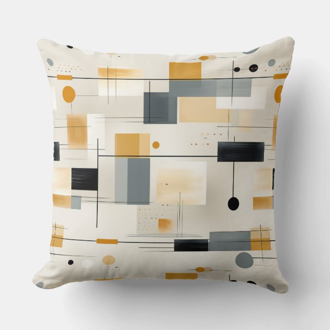 Coussin Abstrait milieu du siècle (Recto)