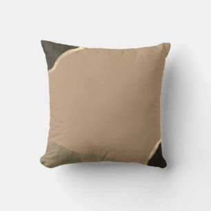 Coussin Abstrait minimaliste noir et or Tan