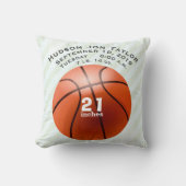 Coussin Abstrait Mint Stipe Basketball Boys Birth Record (Recto)