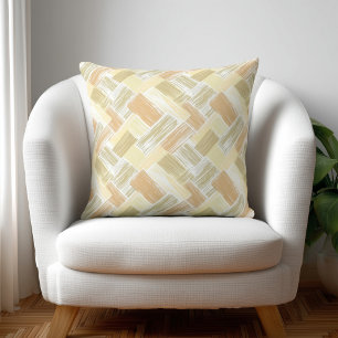 Coussin Abstrait Moderne Orange et Jaune
