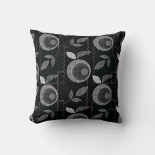 Coussin Abstrait moderne pomme fruit feuilles géométrique