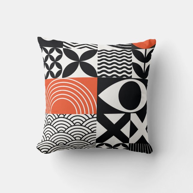 Coussin Abstrait moderne : toile de design artistique. (Recto)