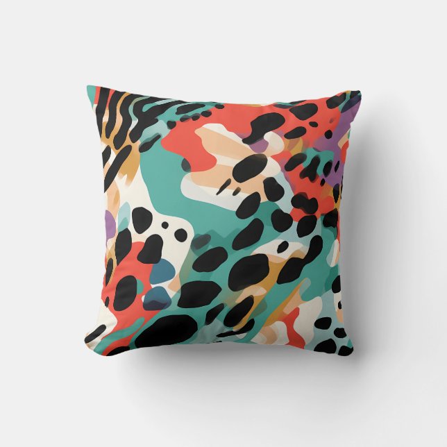 Coussin Abstrait Motif léopard (Recto)