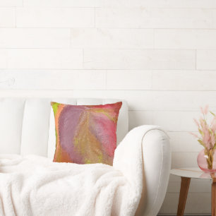 COUSSIN ABSTRAIT/MULTI-COULEUR/POURPULAIRE, MARIGOLD, ROSE
