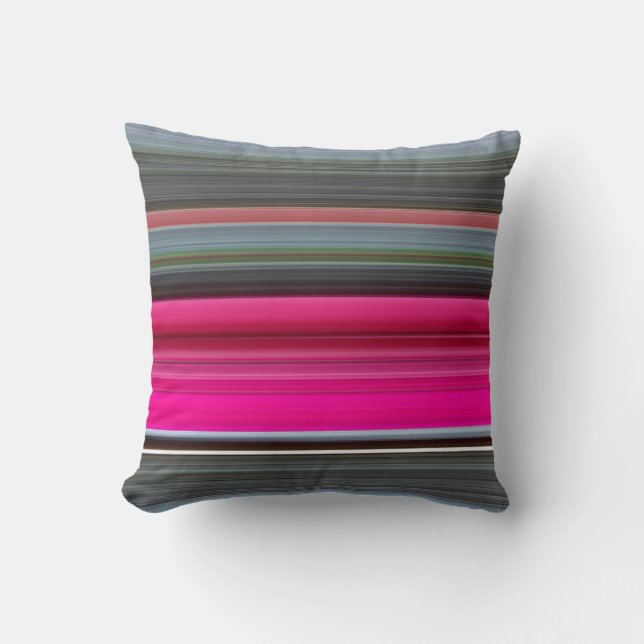 Coussin Abstrait n° 1 : Cerise et gris (Recto)