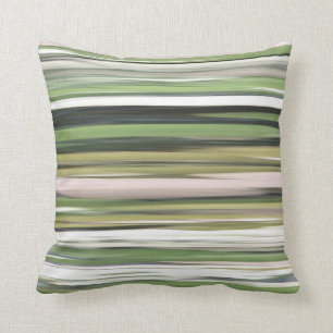 Coussin Abstrait n° 2 : Flou vert olive