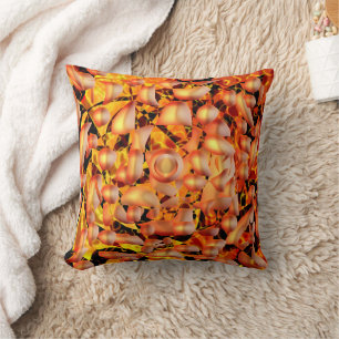 Coussin Abstrait orange