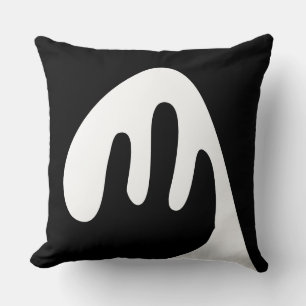 Coussin Abstrait organique moderne ondulé