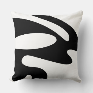 Coussin Abstrait organique moderne ondulé