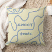 Coussin Abstrait pastel minimaliste jaune et violet (Couverture)