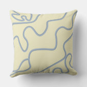 Coussin Abstrait pastel minimaliste jaune et violet (Verso)