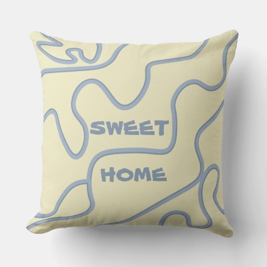 Coussin Abstrait pastel minimaliste jaune et violet (Recto)