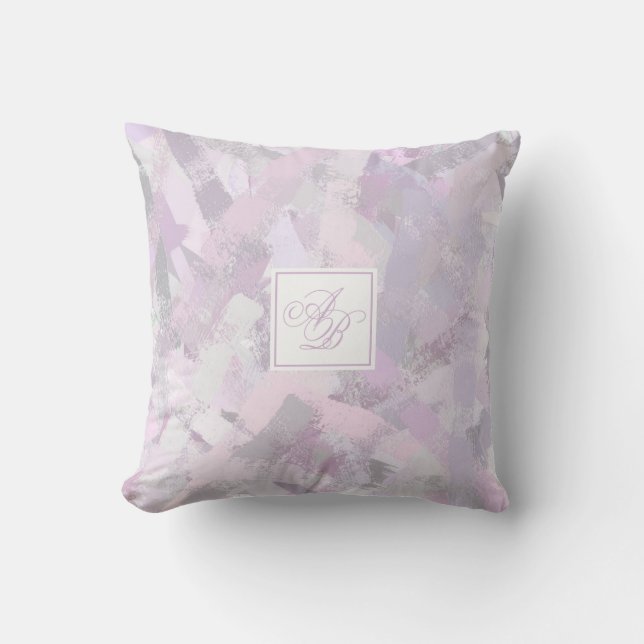 Coussin Abstrait Peint Brush Strokes texture Throw Pillo (Recto)