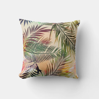Coussin Abstrait plante tropical motif. Illustration vinta