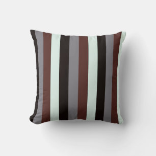 Coussin Abstrait rétro à bandes verticales