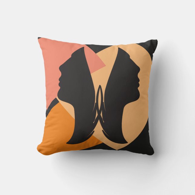 Coussin Abstrait réversible Joint Deux Visages Jeter Pillo (Recto)