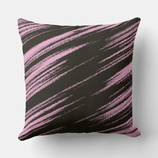 Coussin Abstrait rose et noir (Verso)