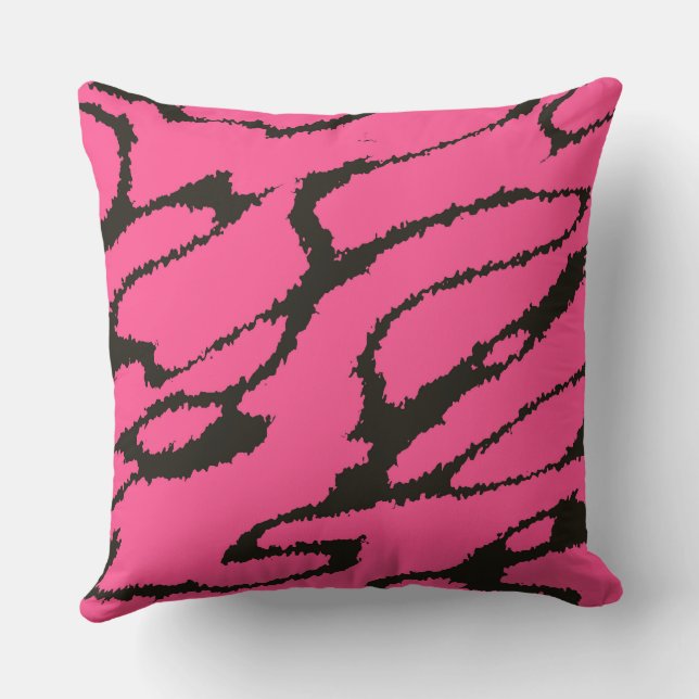 Coussin Abstrait rose et noir (Verso)