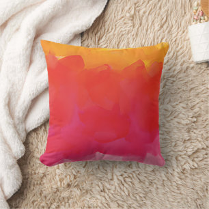 Coussin Abstrait rose et orange