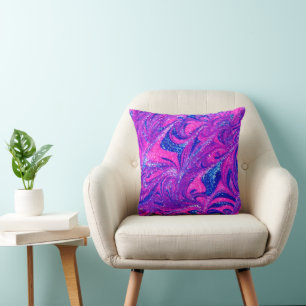 Coussin Abstrait rose moderne