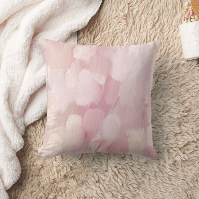 Coussin Abstrait rose pastel peint. Béquille (Couverture)