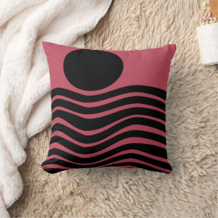 Coussin Abstrait rose profond du Bauhaus