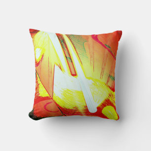 Coussin Abstrait rouge moderne