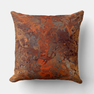Coussin Abstrait rouille