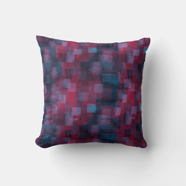 Coussin Abstrait sans couture - double face avec Claret ar (Recto)