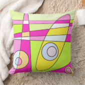 Coussin Abstrait surf Bright Pink Green Bubblegum (Couverture)