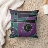 Coussin Abstrait Surf Turquoise Purple (Couverture)